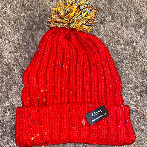 🦄3 FOR $15! Ribbed multicolor Pom beanie NWT - Picture 3 of 5